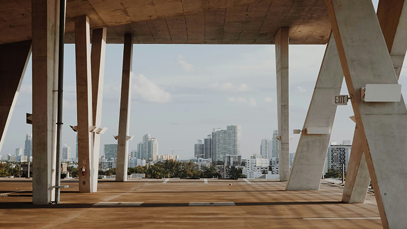 Photo of a building during construction